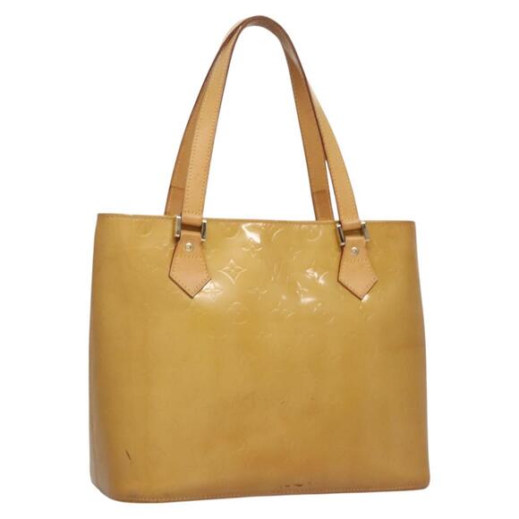 LOUIS VUITTON Monogram Vernis Houston Hand Bag Beige M91004 - Picture 1 of 13